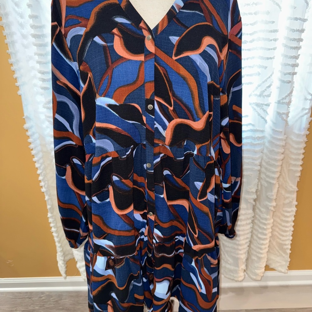 Nine West Multicolor Abstract Dress